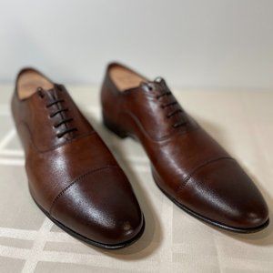 Santoni Men's Oxford Leather Lace-Up